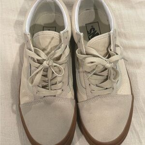 Vans Men's Cream Canvas Sneakers